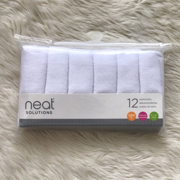 neat solutions Other - Neat Solutions 12 Washcloths 9" x 9" OM+